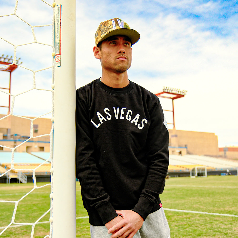 Las Vegas Jet Black Premium Crewneck by Sportiqe