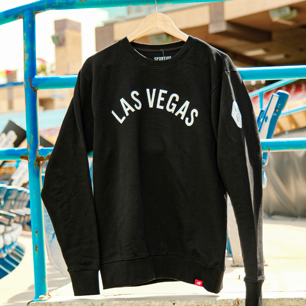 Las Vegas Jet Black Premium Crewneck by Sportiqe