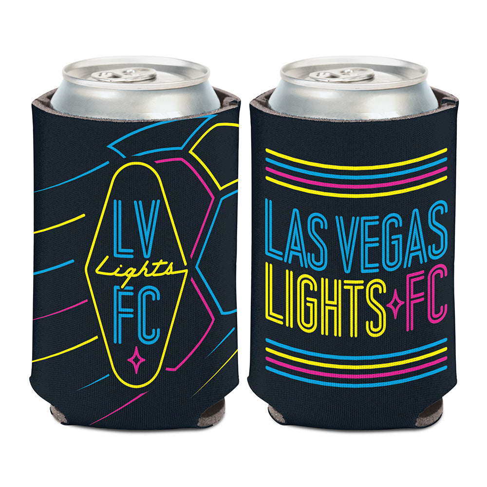 Las Vegas Lights FC Wincraft Crest Logo/LVFC 2-Sided Black 12oz Can Cooler
