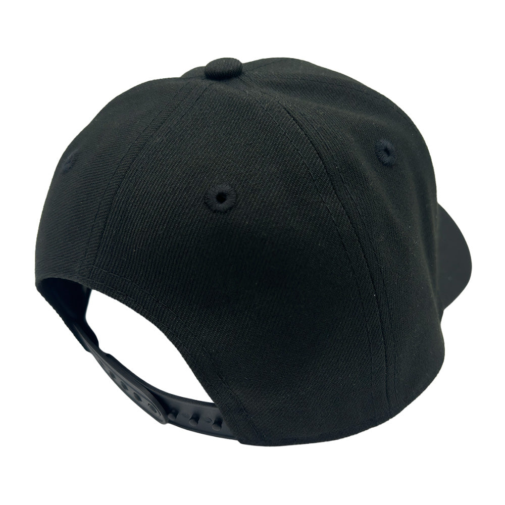 Kids' Las Vegas Lights FC New Era Crest Logo Black 9FORTY Mid Crown Snapback Cap