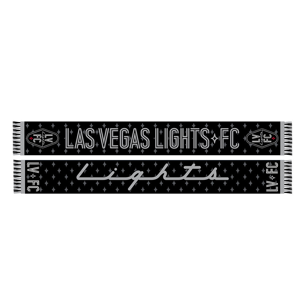 Las Vegas Lights FC Global Scarves Diamond Pattern Black/Silver Summer Scarf