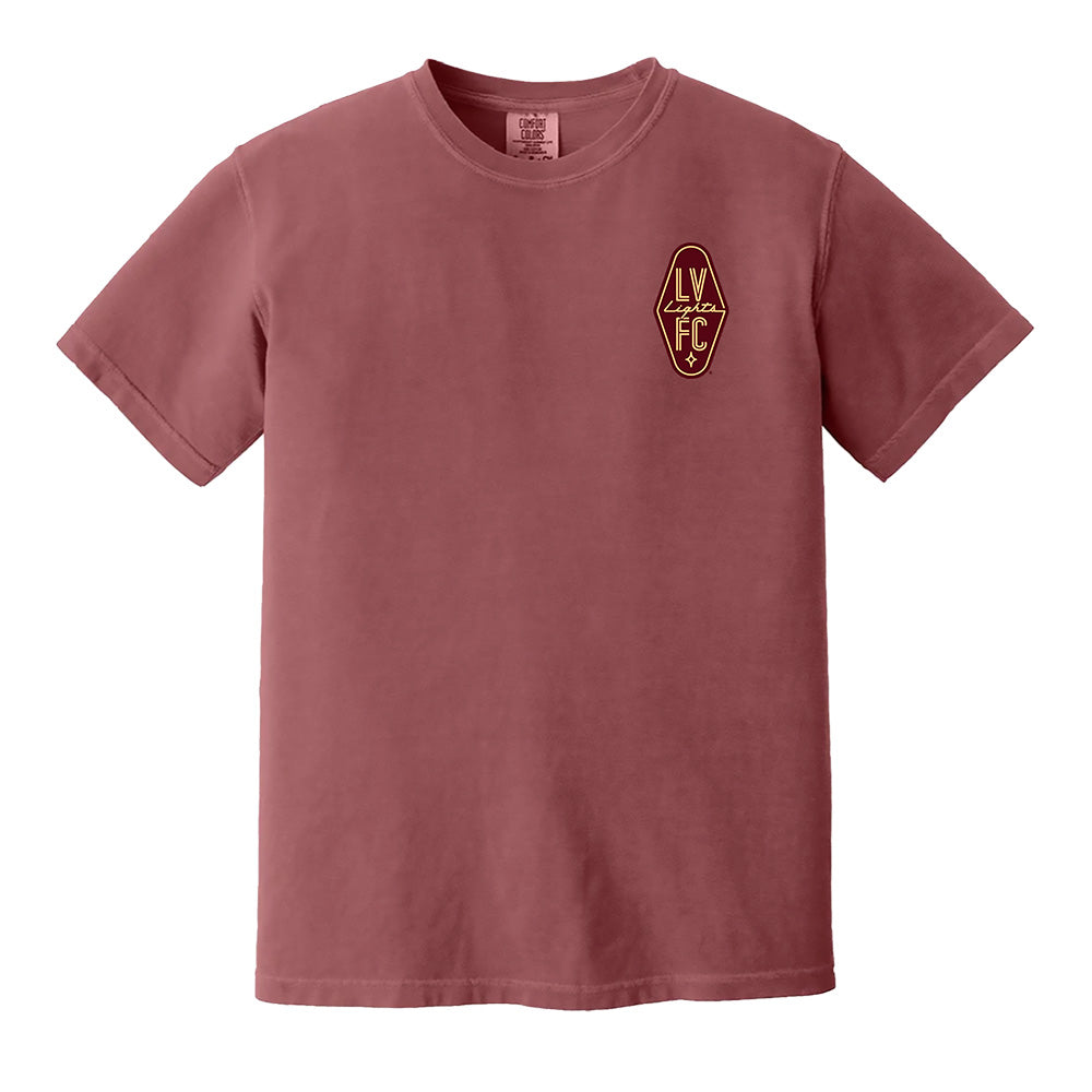 Las Vegas Lights FC GoTeez Red Rock Comfort Colors T-Shirt