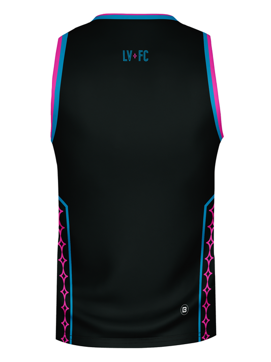 Las Vegas Lights FC Bench Clearers Crest Logo Midnight Neon Black Premier Tank