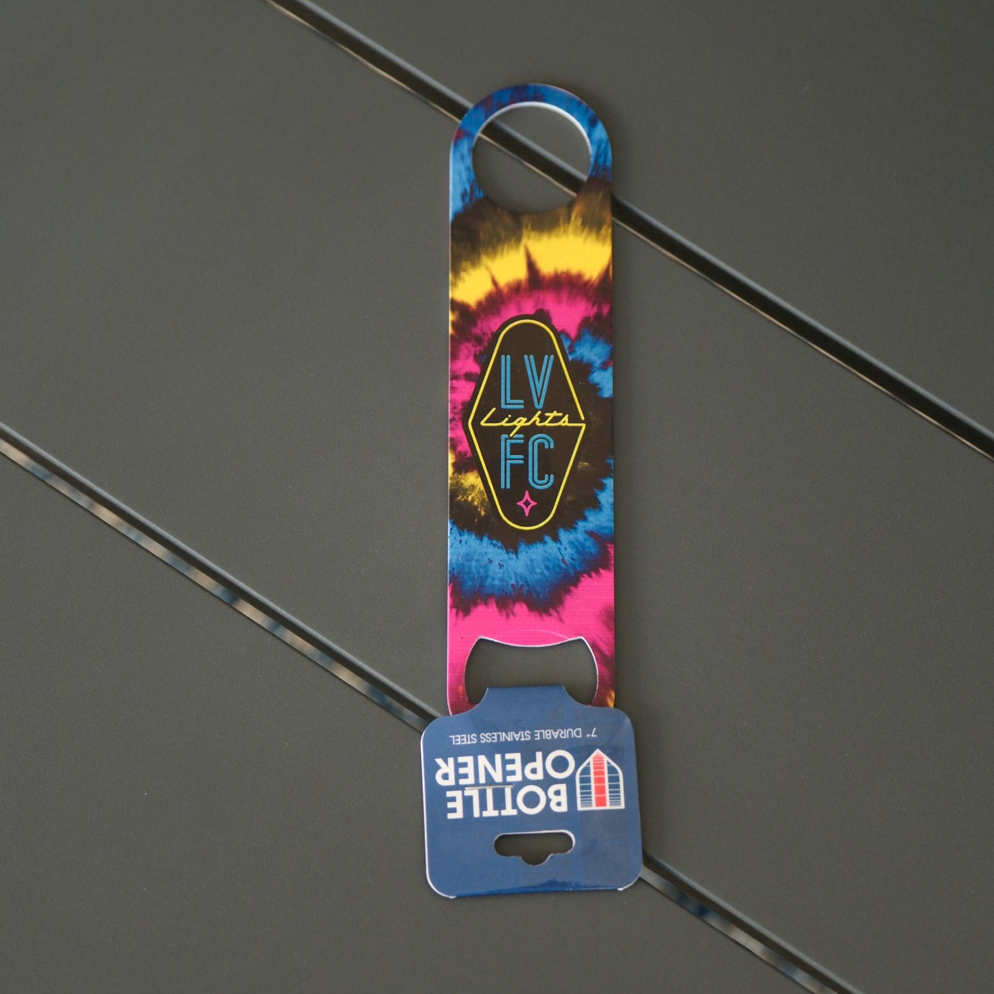 Las Vegas Lights FC Tie Dye Bottle Opener