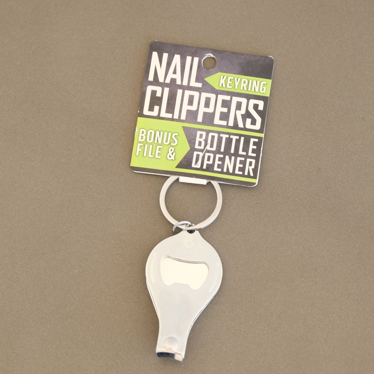 Bottle Opener + Nail Clipper Keyring