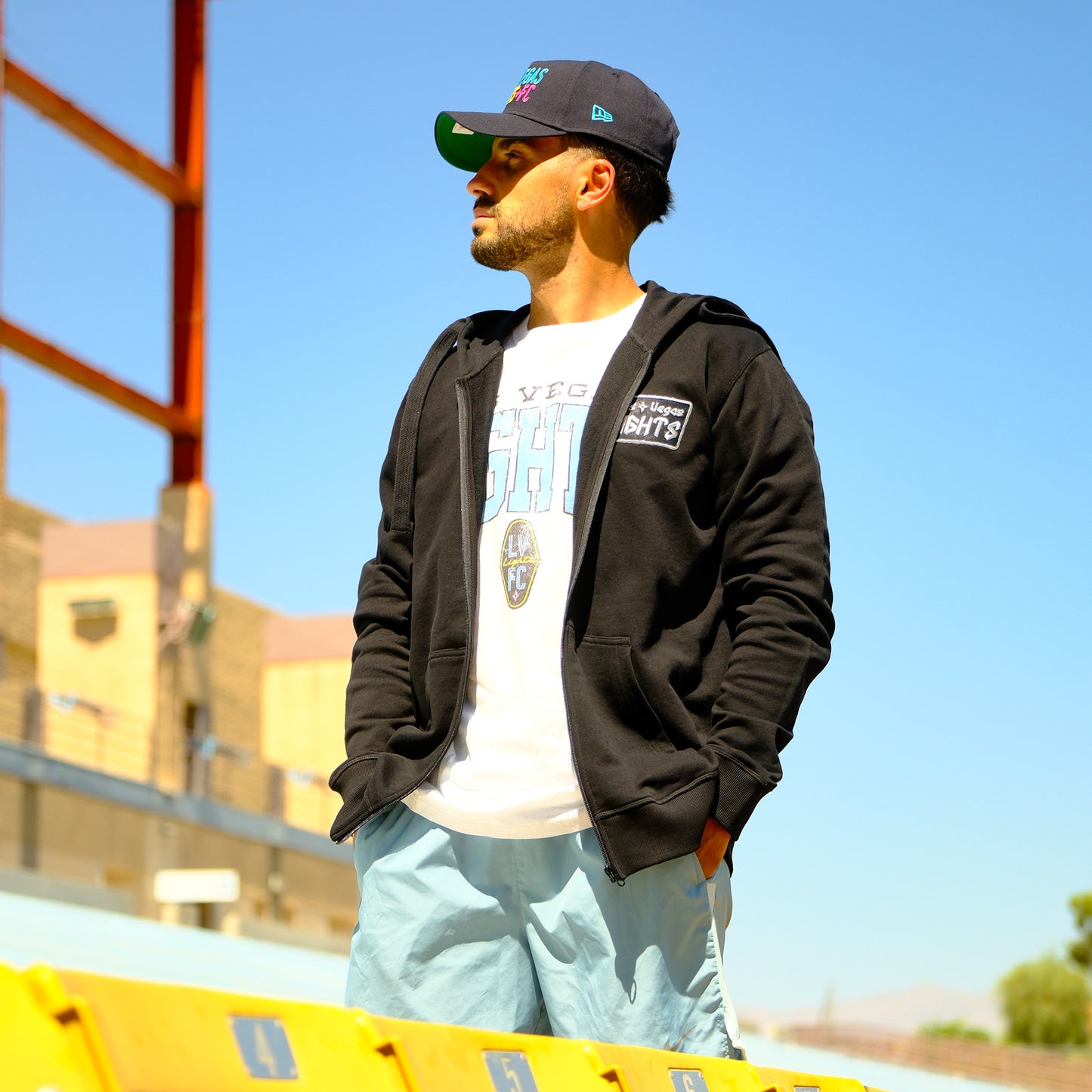 Las Vegas Lights FC Sportique Metal Zip Hoody - Black