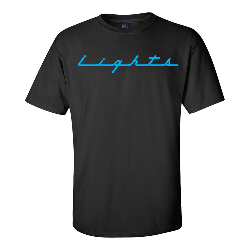 Las Vegas Lights FC MV Sport Lights Blue Script Black Bi-Blend T-Shirt