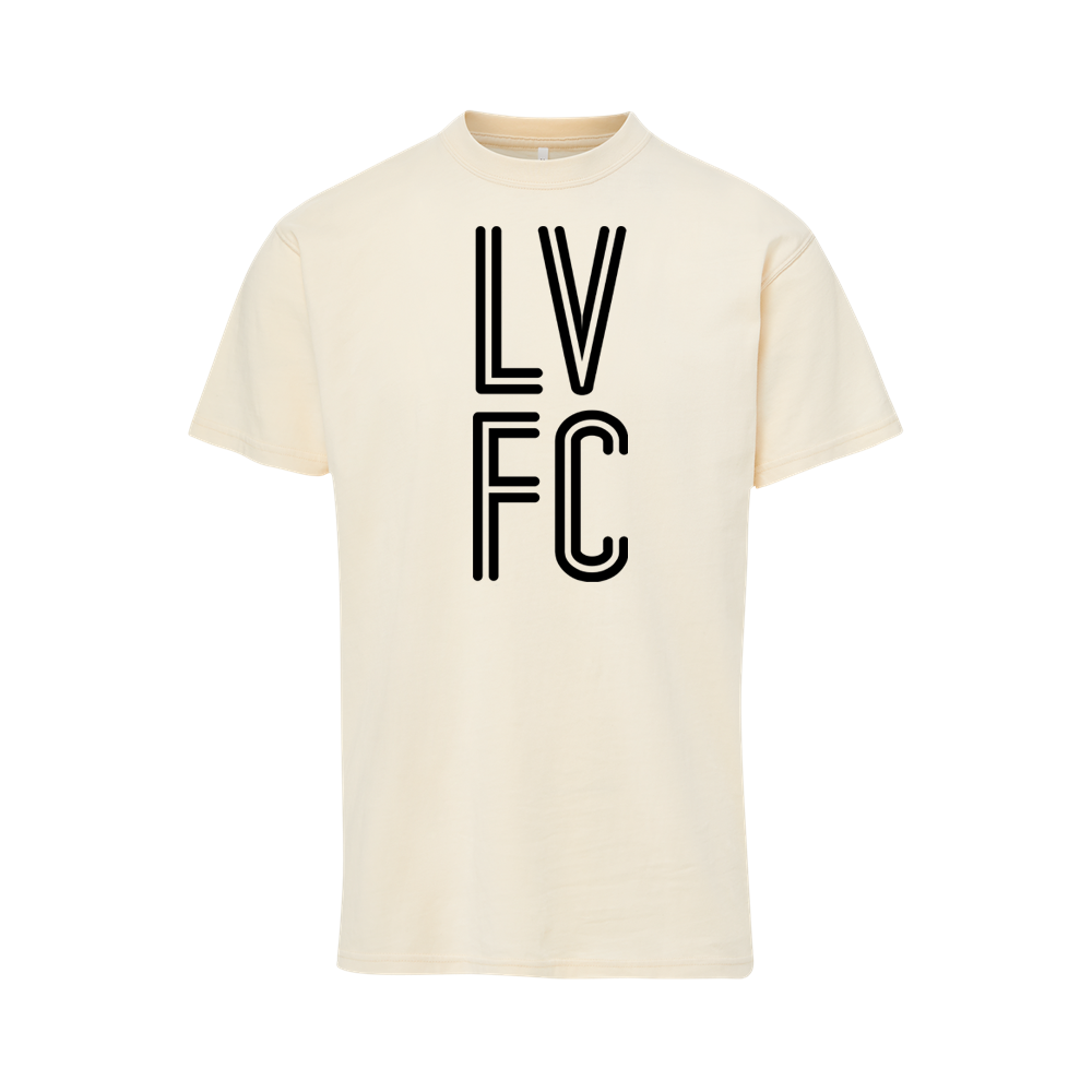 Las Vegas Lights FC MV Sport LV FC Stacked Vanilla Heavyweight Cotton T-Shirt
