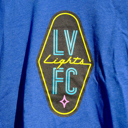 Kids' Las Vegas Lights FC Crest Logo Royal Tri-Blend T-Shirt