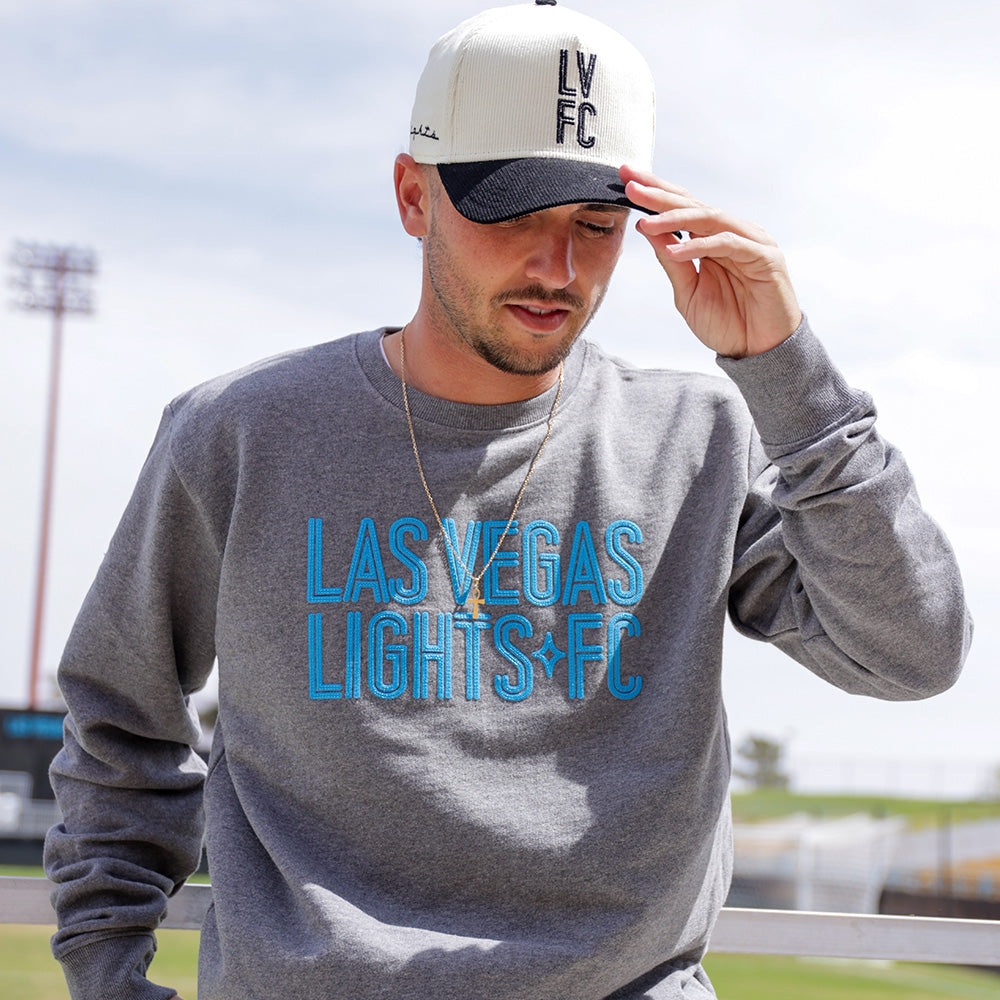 Las Vegas Lights FC Sportiqe Gray Premium Crewneck