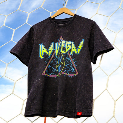 Las Vegas Lights FC Sportiqe Leppard Black Mineral Wash T-Shirt