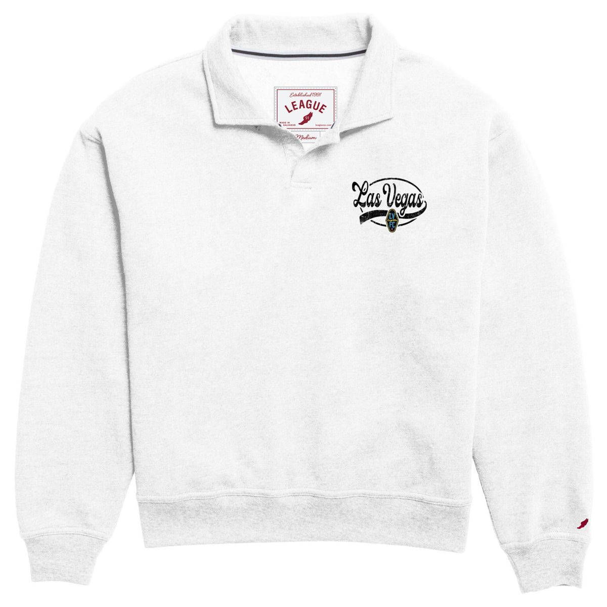 Women's Las Vegas Lights FC League Victory Springs White Collared Pullover