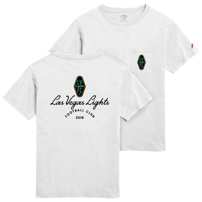 Las Vegas Lights FC League All-American Pocket White Cotton T-Shirt