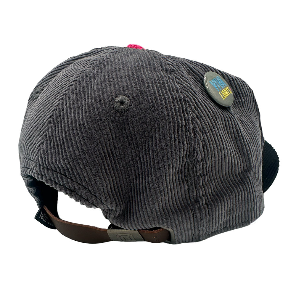 Las Vegas Lights FC Official League Viva Lights Gray/Black Corduroy Strapback Cap