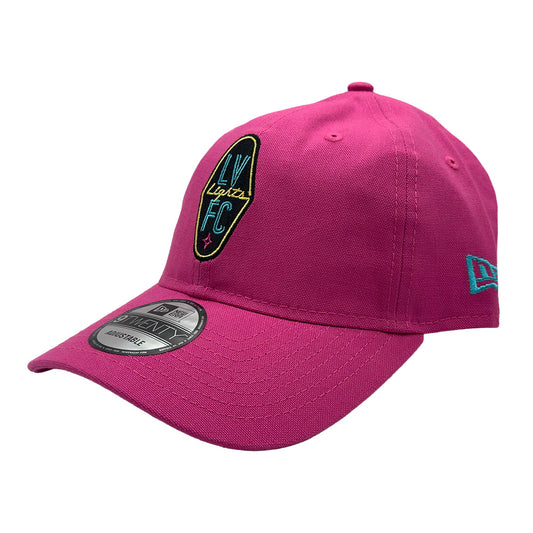 Las Vegas Lights FC New Era Crest Logo Pink 9TWENTY Strapback Cap