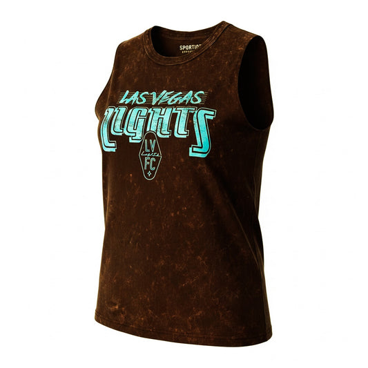 Women's Las Vegas Lights FC Sportiqe Garment Washed Black Turner Tank