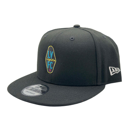 Las Vegas Lights FC New Era Crest Logo Black 9FIFTY Snapback Cap