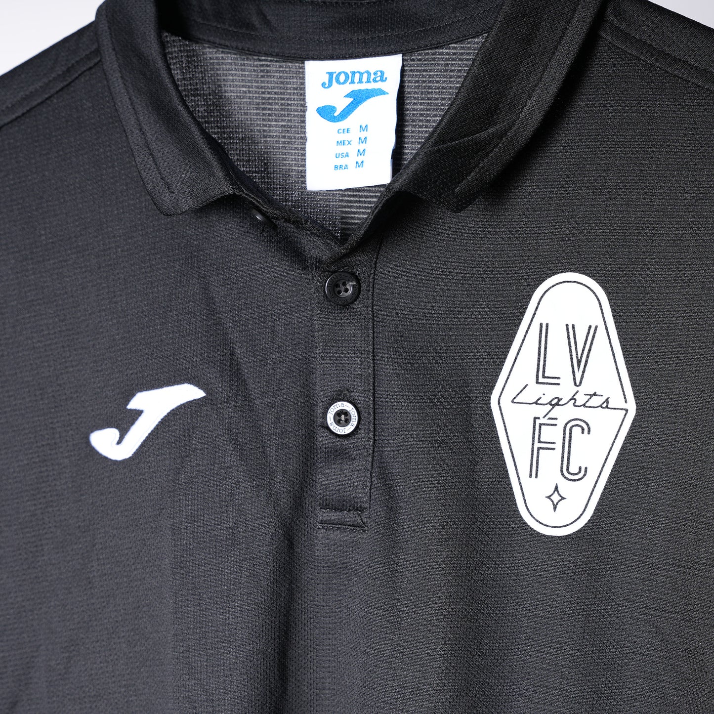 Las Vegas Lights FC Joma Black Hobby Polo