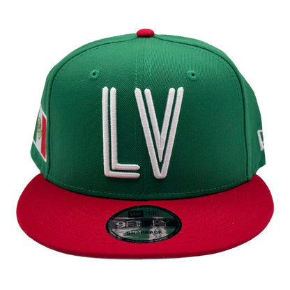 Las Vegas Lights FC New Era LV Mexico Flag Green/Red 9FIFTY Snapback Cap