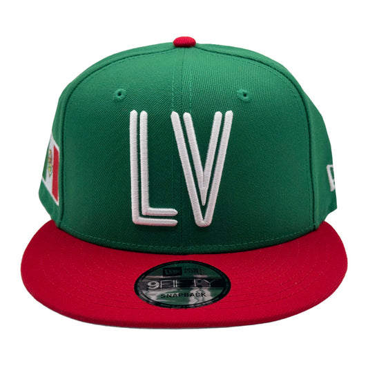 Las Vegas Lights FC New Era LV Mexico Flag Green/Red 9FIFTY Snapback Cap