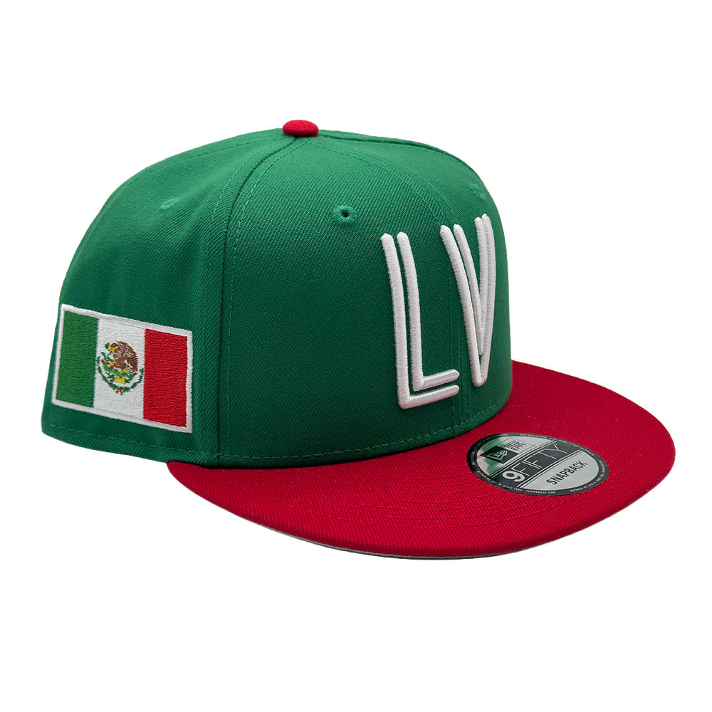 Las Vegas Lights FC New Era LV Mexico Flag Green/Red 9FIFTY Snapback Cap
