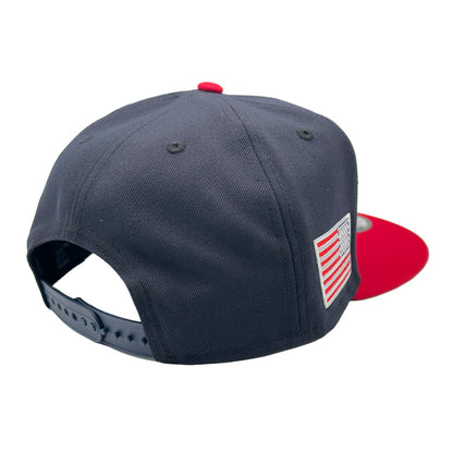 Las Vegas Lights FC New Era LV USA Flag Navy/Red 9FIFTY Snapback Cap
