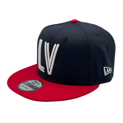 Las Vegas Lights FC New Era LV USA Flag Navy/Red 9FIFTY Snapback Cap