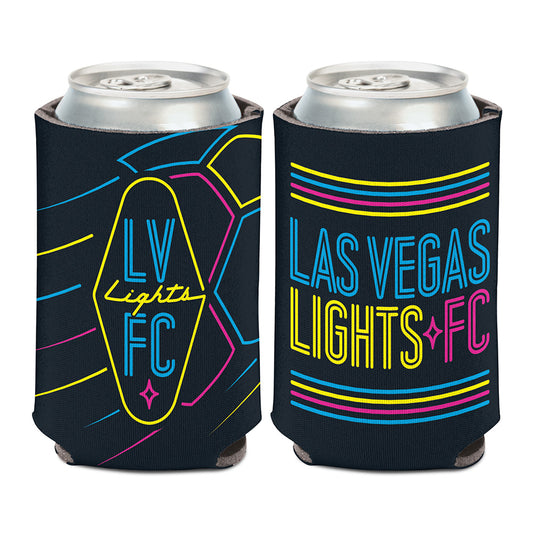 Las Vegas Lights FC Wincraft Crest Logo/LVFC 2-Sided Black 12oz Can Cooler