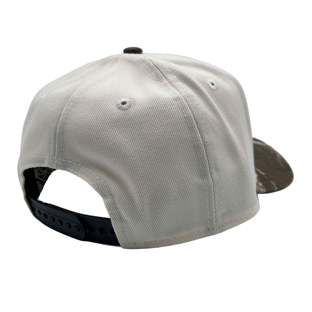 Las Vegas Lights FC New Era Crest Logo Chrome White/Realtree Camo 9FORTY A-Frame Snapback Cap