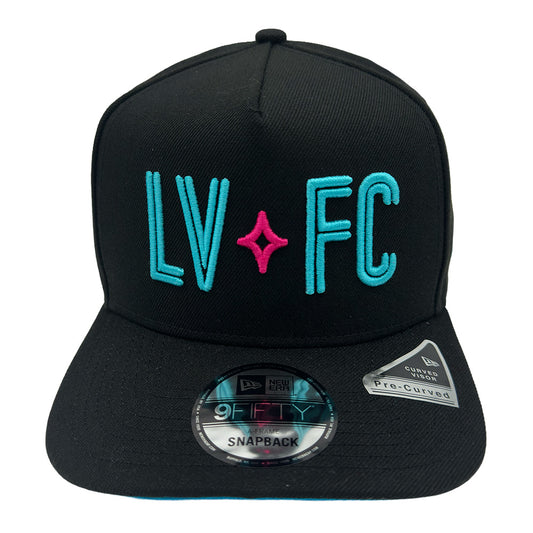Las Vegas Lights FC New Era LVFC Diamond Black/Blue UV 9FIFTY A-Frame Snapback Cap