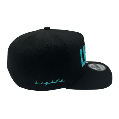 Las Vegas Lights FC New Era LVFC Diamond Black/Blue UV 9FIFTY A-Frame Snapback Cap
