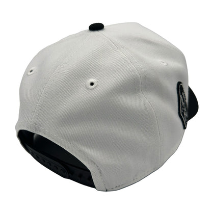 Las Vegas Lights FC New Era Las Vegas Gothic Text White/Black 9FORTY A-Frame Snapback Cap