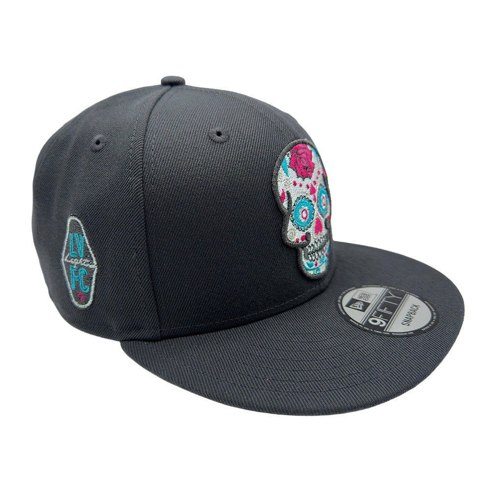 Las Vegas Lights FC New Era Sugar Skull Graphite 9FIFTY Snapback Cap