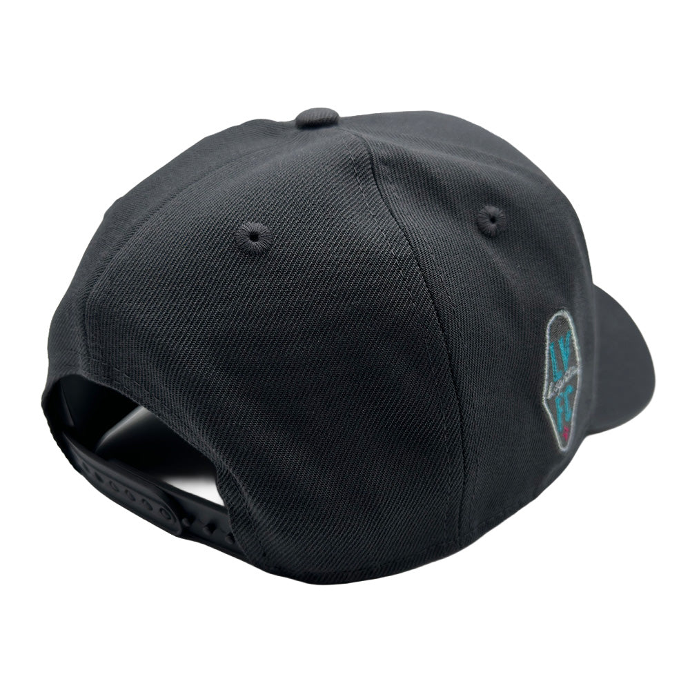 Las Vegas Lights FC New Era Sugar Skull Graphite 9FORTY A-Frame Snapback Cap