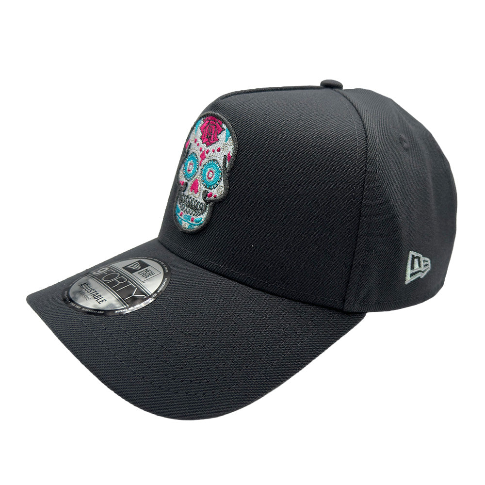 Las Vegas Lights FC New Era Sugar Skull Graphite 9FORTY A-Frame Snapback Cap
