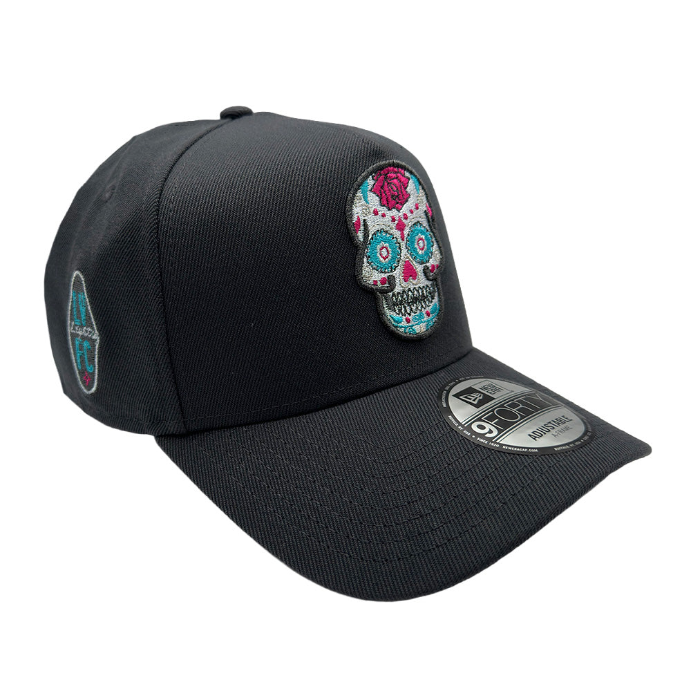 Las Vegas Lights FC New Era Sugar Skull Graphite 9FORTY A-Frame Snapback Cap