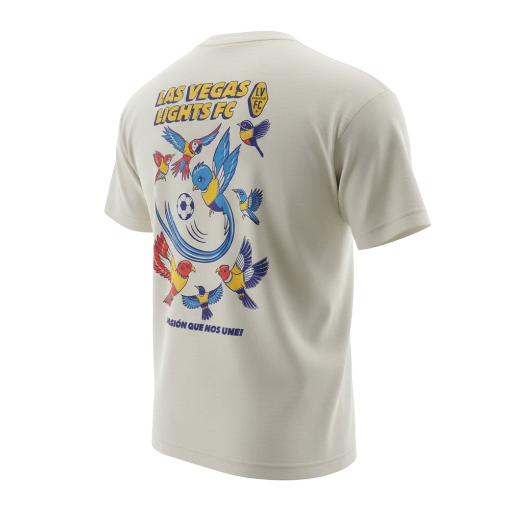 Las Vegas Lights FC Fairweather Johnson 2026 Hispanic Heritage Night Vintage White Cotton T-Shirt