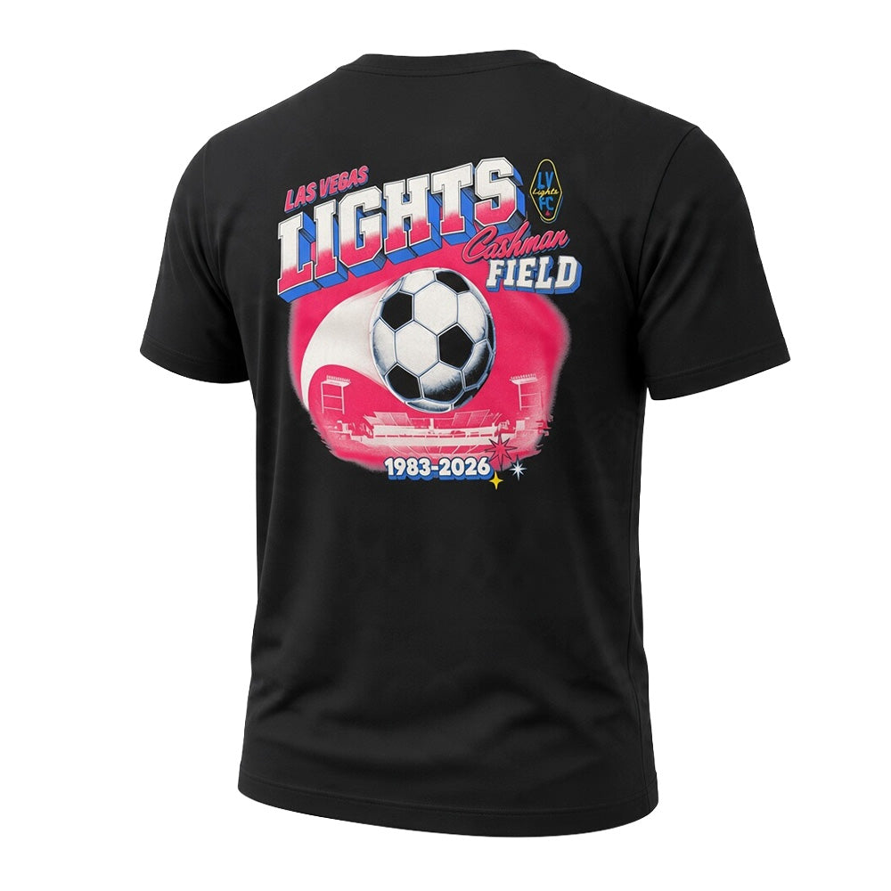 Las Vegas Lights FC Fairweather Johnson Cashman Retro Black Cotton T-Shirt