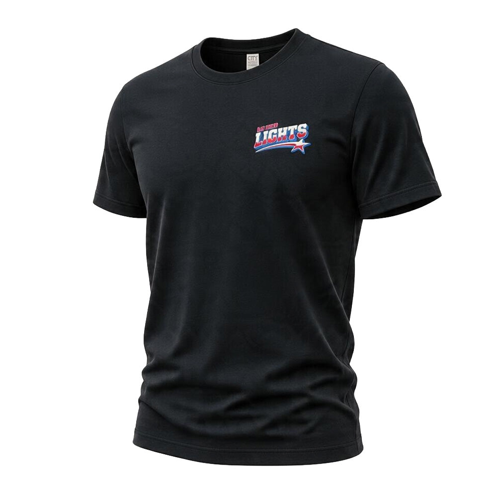 Las Vegas Lights FC Fairweather Johnson Cashman Retro Black Cotton T-Shirt
