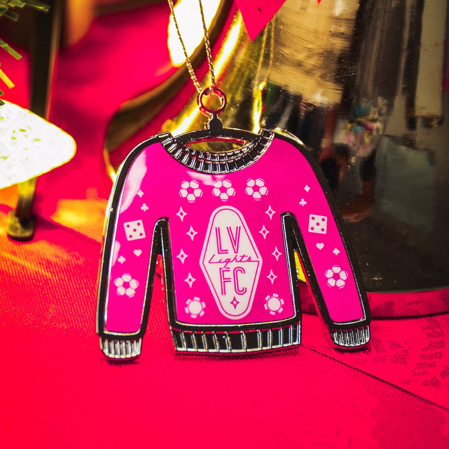Las Vegas Lights FC Holiday Sweater Ornament + Home Opener Ticket Bundle