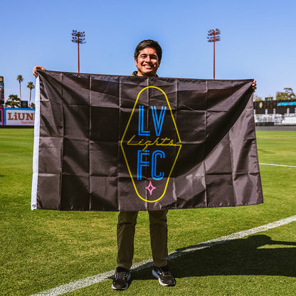 Las Vegas Lights FC Wincraft Crest Logo Black 3x5 Flag