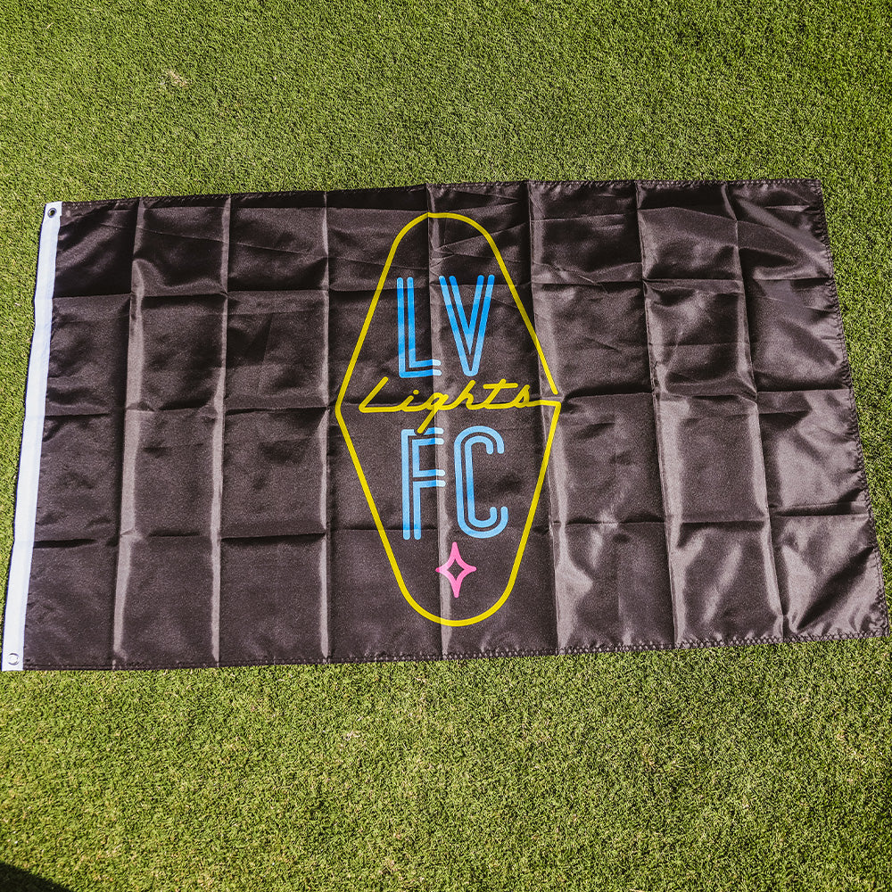 Las Vegas Lights FC Global Scarves Crest Logo Black 3x5 Flag