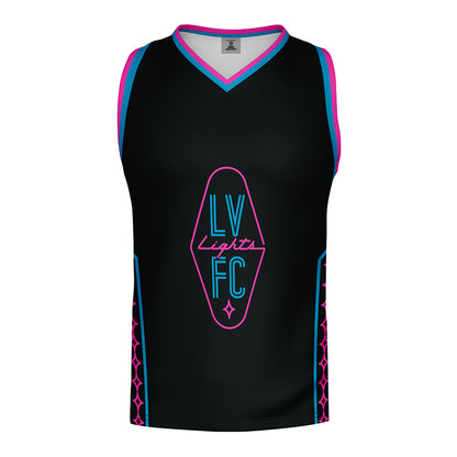 Las Vegas Lights FC Bench Clearers Crest Logo Midnight Neon Black Premier Tank