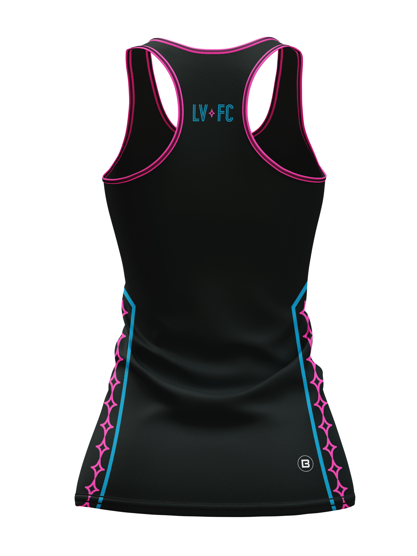 Women's Las Vegas Lights FC Bench Clearers Crest Logo Midnight Neon Black Racerback Premier Tank