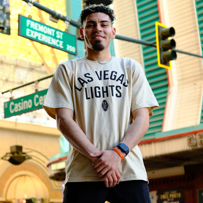 Las Vegas Lights FC Sportiqe Bone Collegiate Premium Cotton T-Shirt