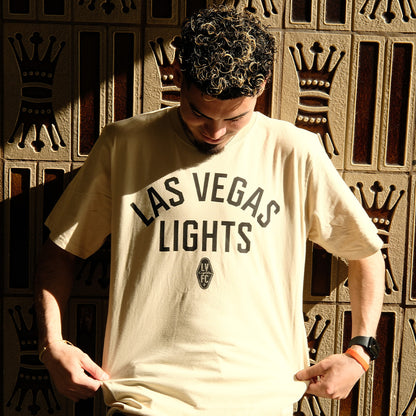 Las Vegas Lights FC Sportiqe Bone Collegiate Premium Cotton T-Shirt