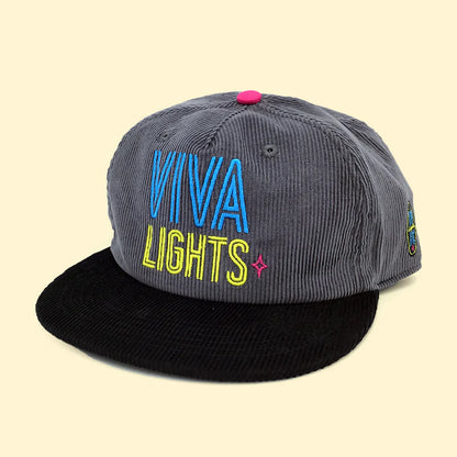 Las Vegas Lights FC Official League Viva Lights Gray/Black Corduroy Strapback Cap