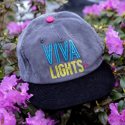 Las Vegas Lights FC Official League Viva Lights Gray/Black Corduroy Strapback Cap