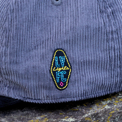 Las Vegas Lights FC Official League Viva Lights Gray/Black Corduroy Strapback Cap