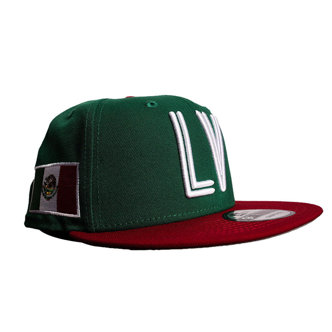 Las Vegas Lights FC New Era LV Mexico Flag Green/Red 9FIFTY Snapback Cap